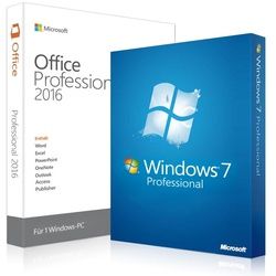 Windows 7 Professional + Office 2016 Professional+ Lizenzschlüssel