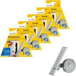 Einlass-Gurtwickler SCHELLENBERG "für das Rollladensystem Maxi, Lochabstand 13,5 cm, Unterputz-Montage", silber (silberfarben), B:50cm, Gurtwickler, für Rollladengurte mit 23 mm Breite