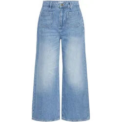 Stoffhose ICHI "Hose IHPAMMY", Damen, Gr. 33, N-Gr, blau (light blau washed), Obermaterial: 100% Baumwolle CO., Hosen Stoffhose