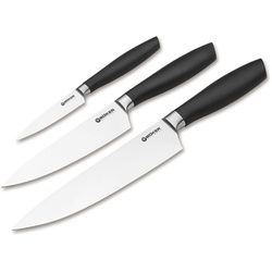 Böker Universalküchenmesser Böker Manufaktur Solingen Core Professional Messertrio mit Geschirrtuch