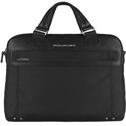 Piquadro Link Doppelgriff-Laptoptasche 15" mit iPad®-/iPad®Air-/iPad®mini-Fach Schwarz