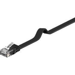 Goobay CAT 6 Flach-Patchkabel, U/UTP, Schwarz