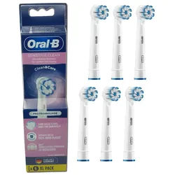 Oral-B Aufsteckbürsten Sensitive Clean, X-förmige Borsten, 6 Stück, Ultradünne Borsten für sanfte Reinigung