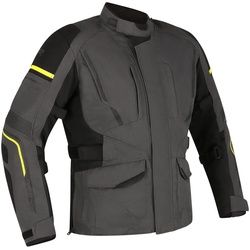 Richa Infinity 3 wasserdichte Damen Motorrad Textiljacke, schwarz-grau-gelb, Größe M