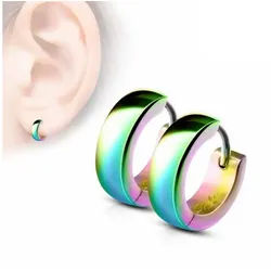 Order & Smile Schmuck Klappcreolen Damen und Herren Edelstahl Klapp-Creolen Ohrringe