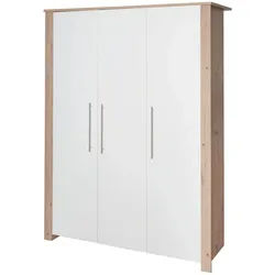 Roba Kleiderschrank Malo , Weiß , Holzwerkstoff , 118x190x52 cm , Babymöbel, Babykleiderschrank