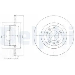 DELPHI Bremsscheibe bg4085 290mm 14mm für PEUGEOT CITROËN TOYOTA FIAT