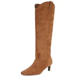 Ital-Design Elegante Stiefel aus hochwertigem Material mit Absatz Westernstiefel (90827591) Pfennig-/Stilettoabsatz Stiefel in Camel braun 40 EU