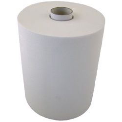 Rollenhandtuchpapier, 2-lagig, hochweiß, Rollenlänge: 140 Meter, 1 Paket = 6 Rollen, Breite: 19 cm, Ø 19 cm