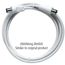 Axing BAK999-80 Anschlusskabel IEC, 10 m, hochgeschirmt, weiß, Axialstecker, Axialkupplung, KDG BAK99980 BAK 999-80