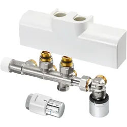 Oventrop Multiblock T-RTL Anschlussset 1184188 weiß, für Multiblock T-RTL/Uni SH, Eckform