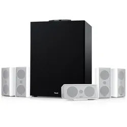 Teufel CONSONO 35 CONCEPT Surround Power Edition "5.1-Set" Wireless Lautsprecher (Bluetooth, HDMI, AUX, 150 W, Integrierter AV-Receiver mit Bluetooth 5.0 Qualcomm® aptXTM, sowie HDMI) weiß