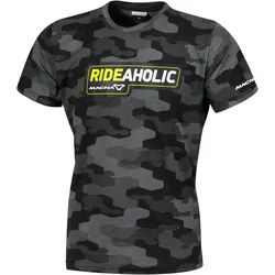 Macna Dazzle Rideaholic Damen T-Shirt, schwarz-mehrfarbig, Größe M