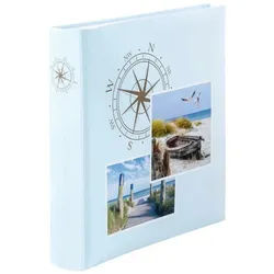 Hama Fotoalbum Jumbo Album Compass 30x30 cm, 100 weiße Seiten, max. 400 Fotos bunt