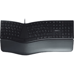 JK-4500DE-2 - Tastatur, USB, schwarz, ergonomisch, Layout: DE