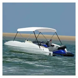 vidaXL Schutzplane 2-Bow Bimini Top Weiß 180x130x110 cm weiß