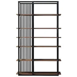 Xlmoebel Bücherregal Elegantes Bücherregal aus hochwertigem Holz für stilvolle Akzente, 1-tlg., Hergestellt in Europa braun