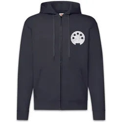 Urban Backwoods Sweatjacke Midi I Zipper Hoodie Synthesizer Electro Techno LFO Musik Music DJ MC (1-tlg) Elektro 90s 80s Attack blau L