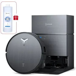 ECOVACS Saugroboter X11 Pro Omni, 19500 Pa, 75°C-Heißwasser-Wäsche mit Einweichfunktion, 110 W, OZMO Roller 2.0, ZeroTange 3.0, TruEdge 3.0, Heißlufttrocknung bei 63 °C, Maximale Steigfähigkeit 4 cm Höhe schwarz