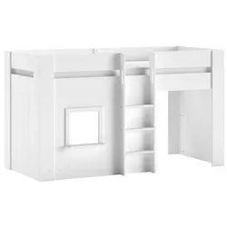 Mid.you Hochbett , Weiß , Holz , 90x200 cm , Baby & Kindermöbel, Kinder- & Jugendzimmer, Kinderbetten, Hochbetten