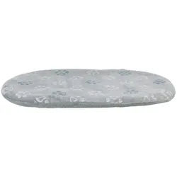 TRIXIE Kissen Jimmy Soft, Softplüsch, oval, 98 × 62 cm, hellgrau