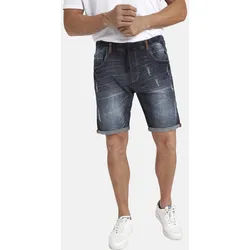 Bermudas JAN VANDERSTORM "Tiefbundbermuda LAMBRIT", Herren, Gr. 60, N-Gr, blau (dunkelblau), Obermaterial: 78% Baumwolle CO. 20% Polyester COOLMAX PES(Coolmax). 2% Elasthan EL., Hosen Bermudas