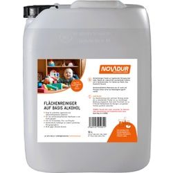 NOVADUR Flächenreiniger auf Basis Alkohol, Alkoholhaltiges Produkt zur hygienischen Reinigung, 10 l - Kanister