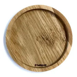 holzpost GmbH Getränkeuntersetzer Holz-Untersetzer Eiche mit Gravur – Rustikaler Glasuntersetzer Ø11,2cm, Zubehör für Gläser, Tassen, Becher, Flaschen, Kerzen, Tischdekoration im Landhaus-, Boho- oder modernen Stil, Echtholz - Gefertigt in Deutschland beige