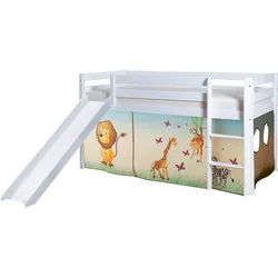 Mid.you Spielbett , Multicolor, Weiß , Holz , Kiefer , massiv , seitenverkehrt montierbar , 90x200 cm , in verschiedenen Farben erhältlich, Stoffauswahl, nur für Rollroste geeignet , Babymöbel & Kindermöbel, Kinderzimmer & Jugendzimmer, Kinderbetten, Spielbetten