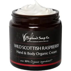 Highland Soap Organic Hand & Body Cream 120ml Wild Scottish Raspberry - 0.12 l