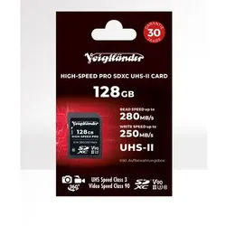Voigtländer Prof. High-Speed SDXC, UHS-II, Cl10, U3, V90 (280/250 MB/s) 128 GB