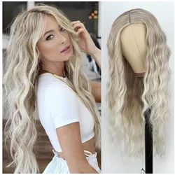 LuxusKollektion Kunsthaarperücke Perücke lang lockig blond ombre Damen Cosplay