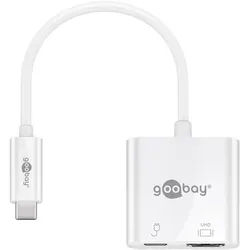 Goobay USB-CTM-Adapter HDMI 4k60Hz, PD, weiß - erweitert ein USB-CTM Gerät um einen HDMITMAnschluss