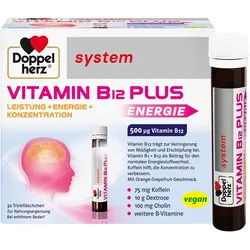 DOPPELHERZ Vitamin B12 Plus system Trinkampullen 30X25 ml