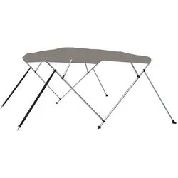 vidaXL Schutzplane 243 x 210 x 137 cm Boot-Sonnendach Persenning Boot Sonnendach 4-Bow Bi grau