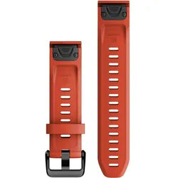 Garmin Quickfit-armbänder, Silikon flammenrot/schwarz 20 mm