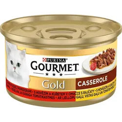Purina Gourmet Gold mit Rindfleisch und Hühnerfleisch in Tomatensauce 12 x 85g