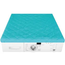 Bestlivings Waschmaschinenbezug 60x60cm aus Baumwolle/Polyester, mit Gummizug, Frottee-Steppung, maschinenwaschbar & trocknergeeignet blau