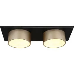 GLOBO LIGHTING Deckenleuchte RAYMOND, LED fest integriert, Warmweiß, Deckenlampe Wohnzimmer-Leuchte Schlafzimmer-Leuchte Flur Küche schwarz