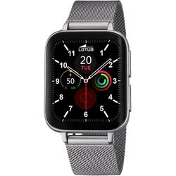 Lotus 50032/1 Smartwatch (2,8 cm, android ios), Elegante Herren Smartwatch mit Edelstahlarmband, Bluetooth silberfarben