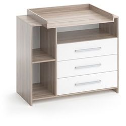 Vicco Wickelkommode Oskar Baby Wickelregal Kommode Wickeltisch Sonoma Weiß