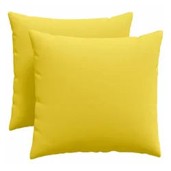 vidaXL Sitzauflage Sofakissen 2 pcs Helles Gelb 50 x 50 cm Stoff, (2 St) gelb