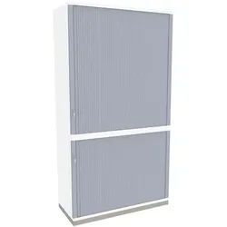fm Büromöbel Querrollladenschrank »Oldenburg« 2+3 OH 100 cm weiß, 100x186.9x44.2 cm