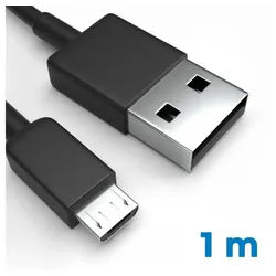 Justcom Noa Element N3 USB-Kabel, Micro-USB, USB-A (100 cm), Schnellladekabel, Datenkabel, Handy, Tablet schwarz