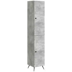 vidaXL Gartenlounge-Set Schrankset 2 pcs Betongrau Holzwerkstoff, (2-tlg) grau