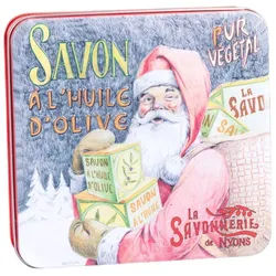 La Savonnerie de Nyons - Metallbox mit Seife WeihnachtsMänner 575 g