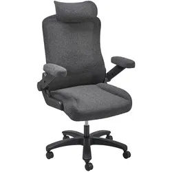 Livetastic Chefsessel , Schwarz , Kunststoff, Textil , Drehkreuz , 80x125-133x75 cm , Büromöbel, Bürostühle, Chefsessel
