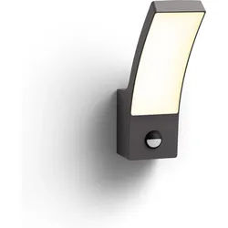 Philips LED Außen-Wandleuchte Outdoor Ultra-Efficient Splay 3.8W, 2700 Kelvin, anthrazit, LED fest integriert, Warmweiß grau