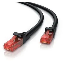 CSL LAN-Kabel, CAT.6, RJ-45 (Ethernet) (2000 cm), CAT 6 Netzwerkkabel UTP Gigabit 1000 Mbit/s Patchkabel - 20m schwarz