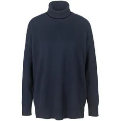 Le pull 100% cachemire avec petites fentes Peter Hahn Cashmere bleu
